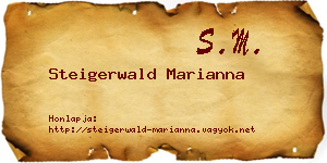 Steigerwald Marianna névjegykártya