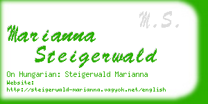 marianna steigerwald business card